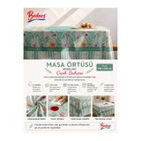 Magiclady Çiçek Bahçesi Desenli Masa Örtüsü 150x150 cm Leke Tutmaz Su Geçirmez