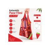 Magiclady Çilek Görünümlü Katlanır Pazar Filesi