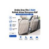 Magiclady Şeffaf Oto Araç Araba içi 2 Adet Koltuk Arkası Örtü Koruyucu Şeffaf Kılıf