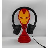magicland Iron Man Masaüstü Kulaklık Standı - Kulaklık Tutacağı - Kırmızı