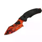 magicool 156b Turuncu Desenli Kamp Çakı Bıçağı 19 Cm - Kılıflı