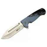 magicool 4281 Mavi Kamp Çakı 21cm - Yarı Otomatik, Kemerlikli, Oluklu