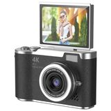 Magicool 4K Dijital Retro Video Kamera 48MP 18X Zoom Flaşlı (32GB) Kart Dijital Vlog Fotoğraf Makinesi Türkçe Siyah