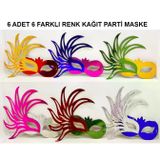 magicool 639lı Renkli Balo Maskesi Seti | Karton Lastikli (yetişkin-çocuk Uyumlu)