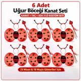 magicool 639lı Uğur Böceği Kostüm Seti – Kanat Taç Asa