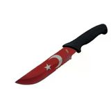 magicool Ayyıldız Mf032 Rd Kırmızı Av Bıçağı 31cm - Testere Detaylı Bıçak, Kılıflı, Plastik Sap