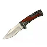 magicool B3157a İşlemeli Kamp Çakı 22 Cm - Gül Ağacı Saplı, Manuel Açılma