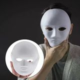 magicool Beyaz Renk Boyanabilir Anonim Tam Yüz Cosplay Maske 24x18 Cm