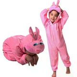 magicool Çocuk Tavşan Kostümü Pembe Renk 6-7 Yaş 120 Cm