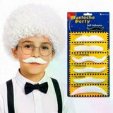 magicool Einstein Beyaz Peruk Ve Bıyık Seti – Bilim Adamı Kostüm Aksesuarı