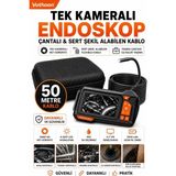 Magicool Ekranlı Tek Kameralı 50 mt Sert Kablo Yılan Endoskop Kamera 8 mm 4.3 Inc - Çok Renkli
