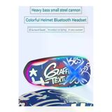 Magicool Helmet Graffiti Motor Kask Kulaklık Rgb Modlu Su Geçirmez 6.0 Bluetooth Intercom Yenı Model