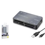 Magicool iETOP C208 USB All in One Kart Okuyucu CF SD MicroSD MS UHS-II 480 Mbps Alüminyum Gri (KDO)