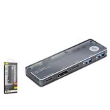 Magicool iETOP TUH353 Type-C 3.1 Gen1 Combo Hub PD HDMI 4K 5 Port 5 Gbps Alüminyum Gri (KDO)