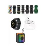 magicool K28 Kombo 7 Adet Kordon Akıllı Saat Airpods Kulaklık Kablosuz Hoparlör Set - Siyah