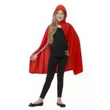 magicool Kırmızı Renk Kapşonlu Kumaş Pelerin 90 Cm