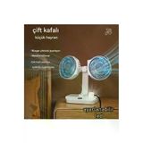 Magicool Masaüstü Dijital Ekranlı Çift Fanlı LED Işıklı Soğutucu Fan Ev Ofis Şarjlı Vantilatör