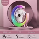 Magicool Masaüstü Vantilatör USB Şarjlı Rgb LED Işıklı 3 Kademeli 180° Ayarlanabilir Soğutucu Fan P