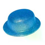 magicool Mavi Renk Simli Melon Yuvarlak Parti Şapkası 24x26 Cm