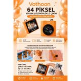 Magicool Mini Dijital Kamera 64MP 16X Digital Zoom Retro Vintage 1.4’’ekranlı Video Kamera Taşınabilir Tasarım Turuncu