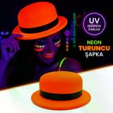 magicool Neon Turuncu Uv Parti Şapkası Plastik