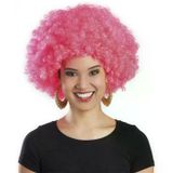 magicool Pembe Renk Kıvırcık Afro Bonus Peruk