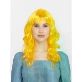 magicool Sarı Renk Uzun Dalgalı Parti Peruğu