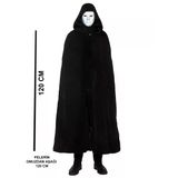 magicool Siyah Kapüşonlu 120 Cm Pelerin Ve Beyaz Boyanabilir Tam Yüz Maske