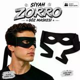 magicool Siyah Zorro Göz Maskesi – Bağlamalı Parti Ve Kostüm Aksesuarı