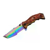 magicool Tanto Fst 3039 A Tırtıklı Gökkuşağı Kamp Çakı 23 Cm - G10 Sap, Yarı Otomatik