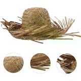 magicool Tropikal Parti Naturel Hasır Hawaii Şapkası 13x36 Cm