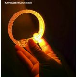 magicool Turuncu Led Işıklı Baskı Yapılabilen Pilli Bileklik Bilezik 1,5 Cm Genişlik
