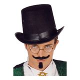 magicool Yetişkinler İçin Siyah Renk Ringmaster Sihirbaz Şapkası Silindir Şapka