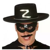 magicool Z Logolu Yetişkin Zorro Şapkası Ve Zorro Maskesi