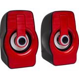 Magicvoice 2.0 Multımedıa Rgb Işıklı 3 Watt * 2 USB Hoparlör Siyah/mavi-Siyah/kırmızı