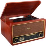 Magicvoice F29 Retro Vintage Çanta Pikap - CD - Radyo - Bluetooth - Aux - USB Mp3 Çalar - Siyah