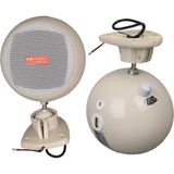 Magicvoice Mv-12 7.5 cm 20 Watt Komütatörlü Hat Trafolu Krem Beyazı Sütun Sarkık Hoparlör (2'li Takım) - Siyah