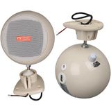 Magicvoice Mv-12 7.5 Cm 20 Watt Komütatörlü Hat Trafolu Krem Beyazı Sütun Sarkık Hoparlör (2'Li Takım)