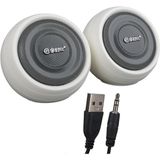 Magicvoice MV-24845 1+1 USB Aux Oval Multımedia Ses Sistemi Speaker - Hoparlör 2X3WATT - Çok Renkli
