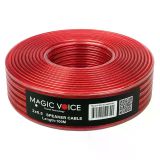 Magicvoice Mv-29553 2X0.50 mm Siyah Şeffaf Kırmızı Çizgili 100 mt Cca Hoparlör Kablosu