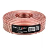 Magicvoice Mv-29556 2x0.50 mm Şeffaf Kırmızı Çizgili 100 mt Cca Hoparlör Kablosu