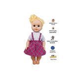 Magicway 44 cm Et Bebek Göbeğine Basınca Konuşan Gözleri Açılıp Kapanabilen Oyuncak Bebek 9 Ayrı Cümle Konuşur Şık Kıyafetli Gerçekçi Bebek Hissi Yumuşak Doku Vücudu Hareket Eder Eklemleri Oynar
