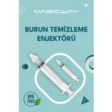 Magicway Burun Yıkama Kiti 2 Adet Bebek Burun Temizleme Silikonu Nazal Yıkama Burun Aspiratörü Enjektör Ve Uç