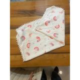 Magicway Çift Taraflı Gökkuşağı Müslin Bebek Battaniyesi Çok Amaçlı Pike Müslin Örtü Bebek Örtüsü 85X95CM - Pembe - 85 x 95 cm