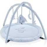 Magicway Fil Desenli Mavi Oyuncaklı Yumuşak Pamuklı Oyun Halısı Yenidoğan Bebek Aktivite Oyun Matı -Babyjeemm - 65 x 65 cm - Bebek Mavisi