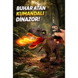 Magicway Işıklı Sesli Buhar Atan Yürüyen Pilli Gerçekçi Oyuncak Dinozor Uzaktan Kumandalı (Kutu 28*38CM) - Yeşil