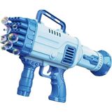 Magicway Köpük Tabancası Pilli Otomatik Roket Atar 32 Delikli Baloncuk Tabancası Bazuka Bubble Gun - Mavi