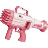 Magicway Köpük Tabancası Pilli Otomatik Roket Atar 32 Delikli Baloncuk Tabancası Bazuka Bubble Gun - Pembe