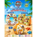 Magicway Lisanslı Paw Patrol Plaj Seti Kolluk - Simit - Top Paw Petrol Karakterli Havuz Deniz Yüzme Takımı - Renkli