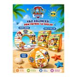 Magicway Lisanslı Paw Patrol Plaj Seti Kolluk - Simit - Top Paw Petrol Karakterli Havuz Deniz Yüzme Takımı